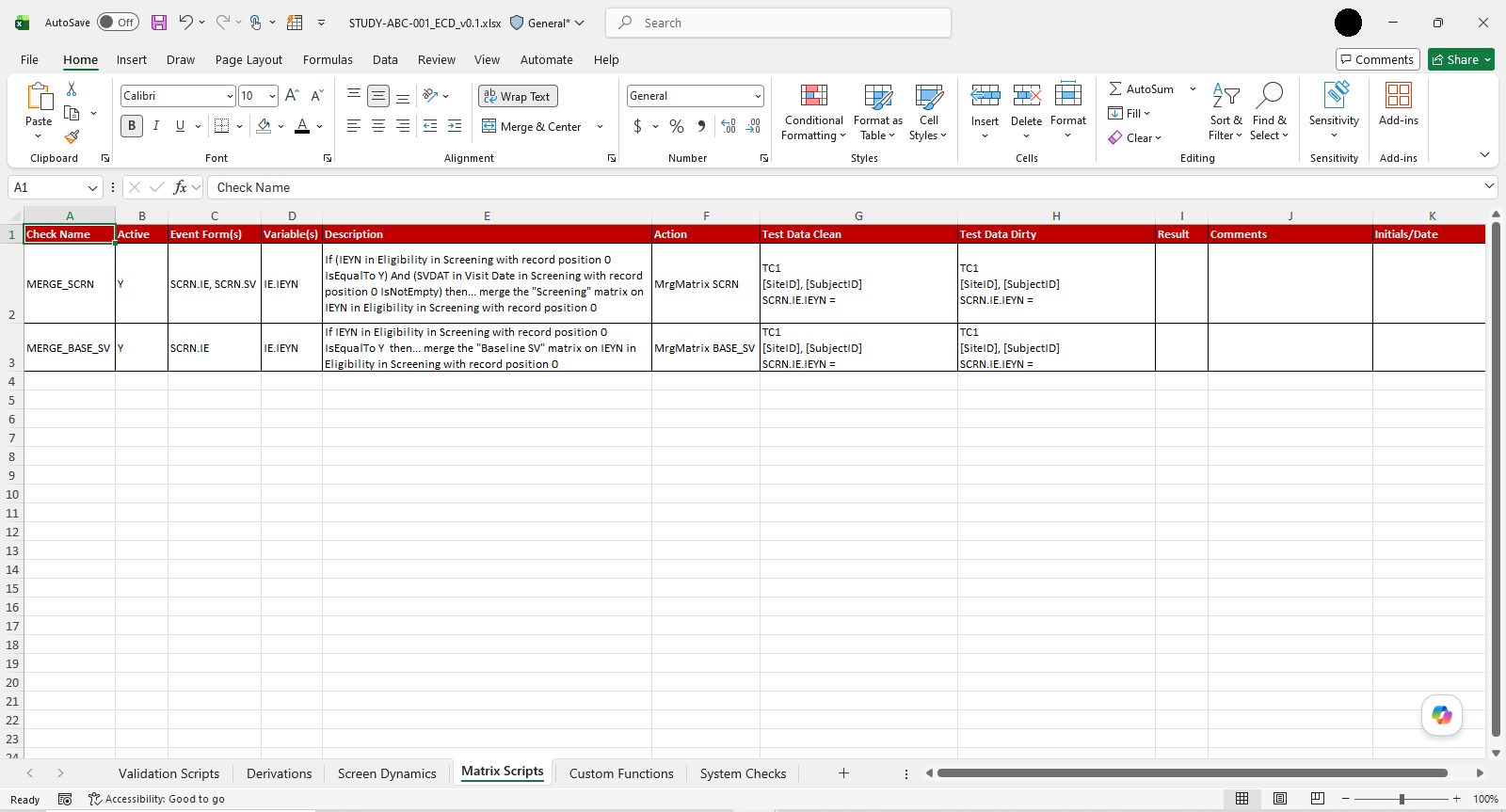 Generated ECD validation workbook